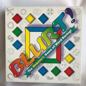 Blurt! board game: Webster’s game of word racing!